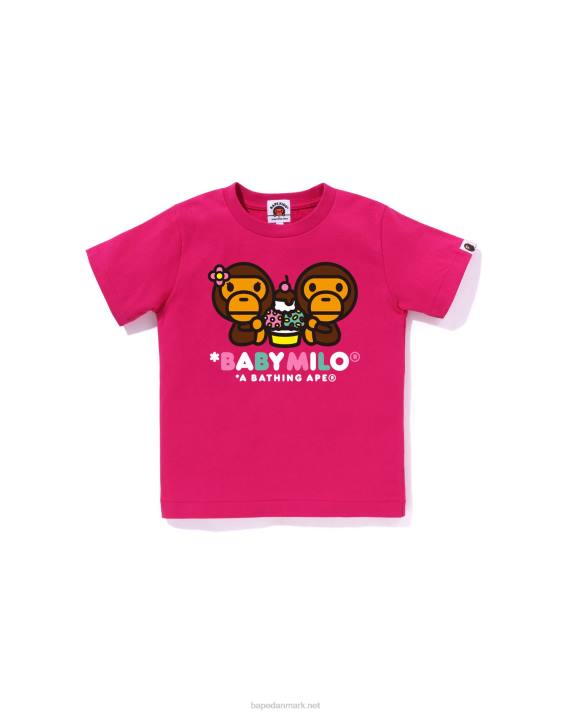 A Bathing Ape børn baby milo blandet frugt milo & lisa t-shirt HH6J1382 karminrose
