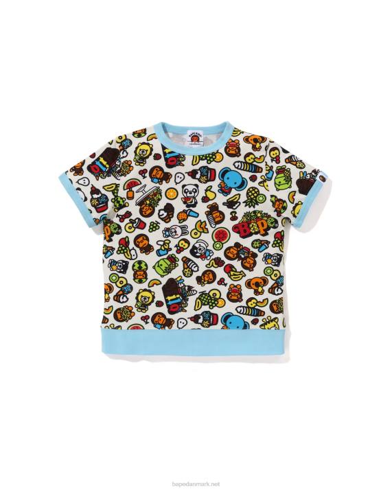 A Bathing Ape børn baby milo blandet frugt rib t-shirt HH6J1328 creme farve