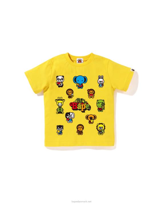 A Bathing Ape børn baby milo blandet frugt t-shirt #1 HH6J1376 gul