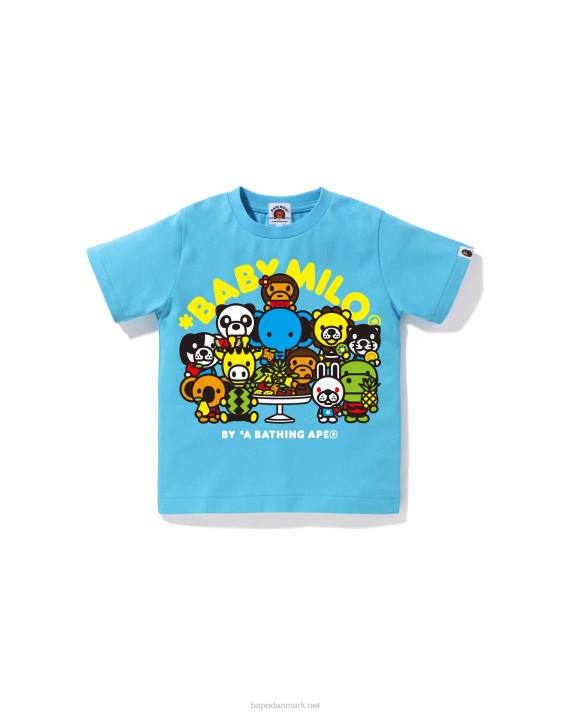 A Bathing Ape børn baby milo blandet frugt t-shirt #2 HH6J1454 blå