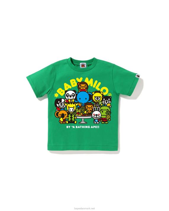 A Bathing Ape børn baby milo blandet frugt t-shirt #2 HH6J1455 lysegrøn
