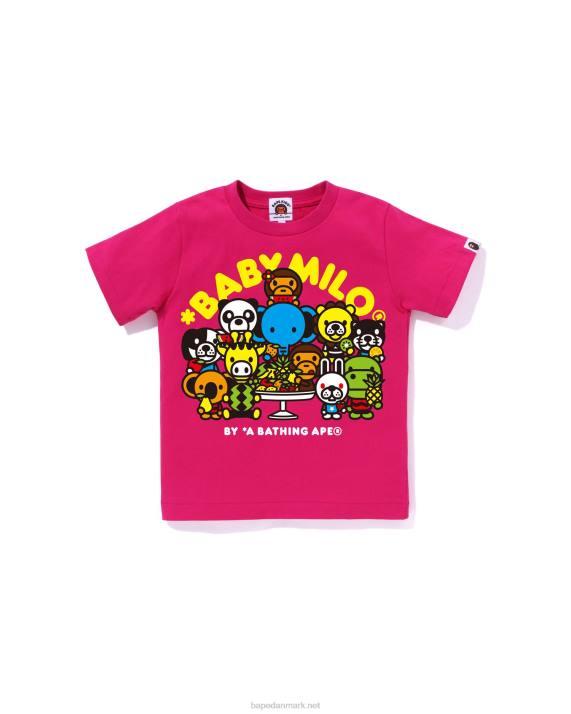A Bathing Ape børn baby milo blandet frugt t-shirt #2 HH6J1456 lyserød