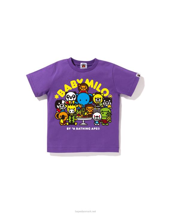 A Bathing Ape børn baby milo blandet frugt t-shirt #2 HH6J1457 lilla