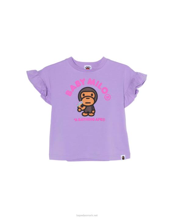 A Bathing Ape børn baby milo donuts flæse-t-shirt HH6J1577 lilla