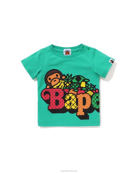 A Bathing Ape børn baby milo frugt t-shirt HH6J1323 lysegrøn
