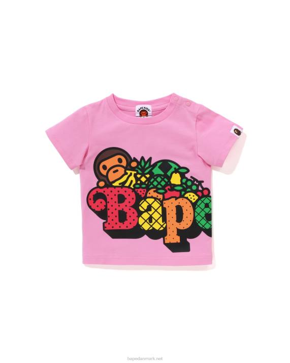 A Bathing Ape børn baby milo frugt t-shirt HH6J1324 lyserød