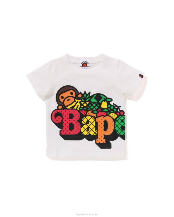 A Bathing Ape børn baby milo frugt t-shirt HH6J1325 hvid