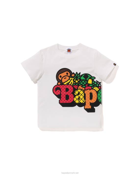 A Bathing Ape børn baby milo frugt t-shirt HH6J1340 hvid