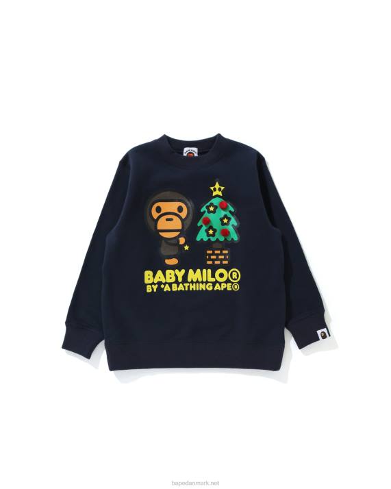 A Bathing Ape børn baby milo glød i mørke stat tee HH6J1771 sort