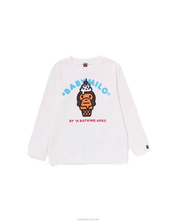 A Bathing Ape børn baby milo is-t-shirt HH6J1409 hvid