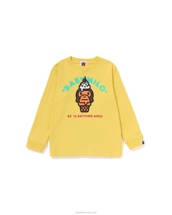 A Bathing Ape børn baby milo is-t-shirt HH6J1410 gul