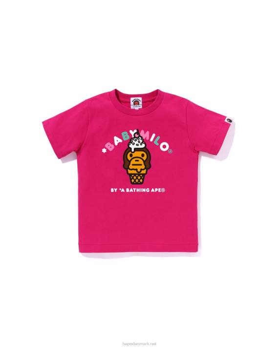 A Bathing Ape børn baby milo is-t-shirt HH6J1411 karminrose