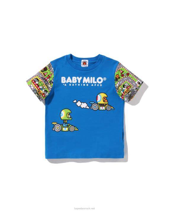 A Bathing Ape børn baby milo racing friends t-shirt HH6J1621 blå