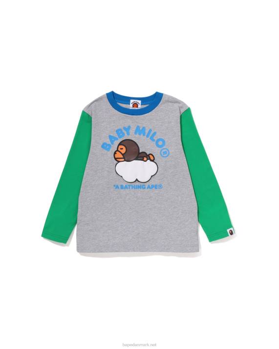 A Bathing Ape børn baby milo sove på sky tee HH6J1508 grå
