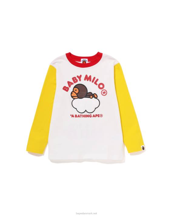 A Bathing Ape børn baby milo sove på sky tee HH6J1509 hvid