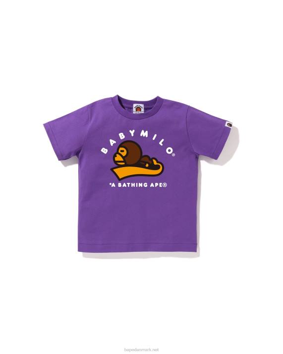 A Bathing Ape børn baby milo sove t-shirt HH6J1553 lilla