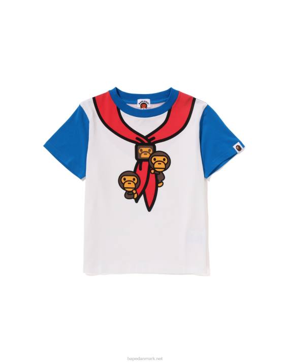 A Bathing Ape børn baby milo spejder-t-shirt med print HH6J1378 blå