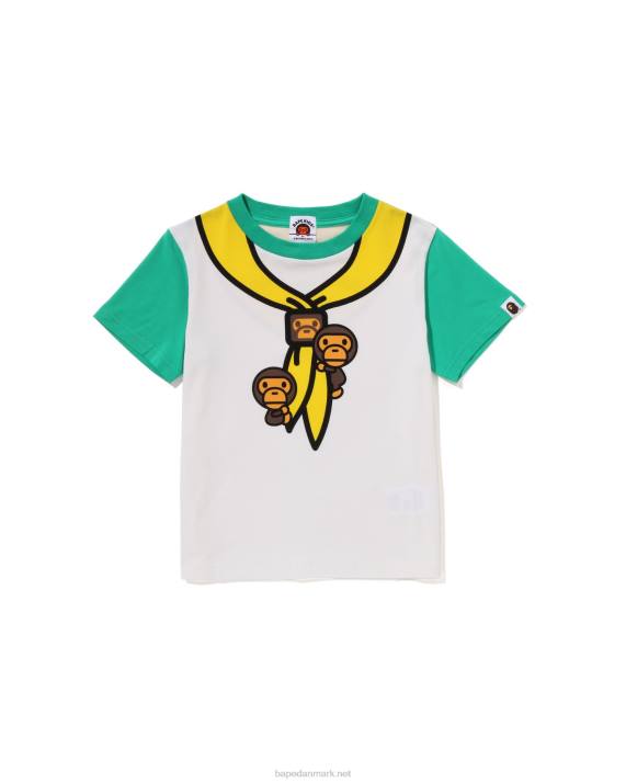 A Bathing Ape børn baby milo spejder-t-shirt med print HH6J1379 påfuglegrøn