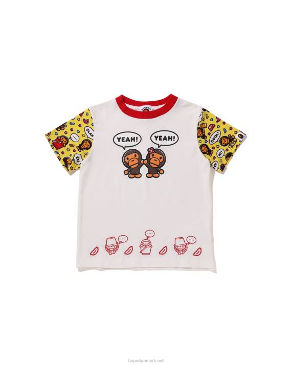 A Bathing Ape børn baby milo taleballon milo lisa t-shirt HH6J1589 hvid