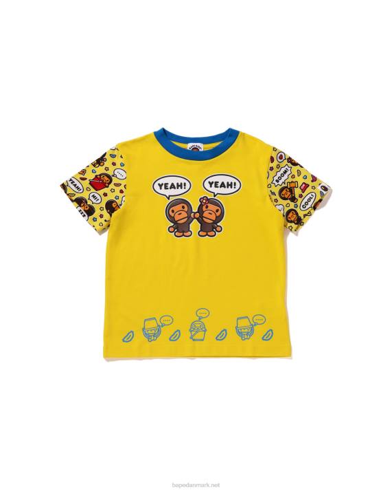 A Bathing Ape børn baby milo taleballon milo lisa t-shirt HH6J1590 gul