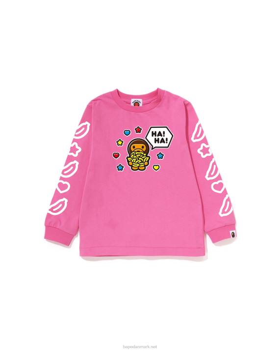 A Bathing Ape børn baby milo taleballon t-shirt #1 HH6J1479 lyserød