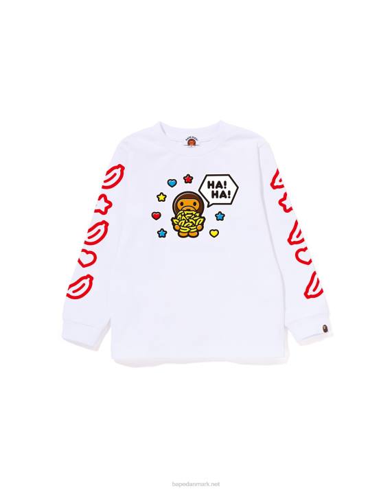 A Bathing Ape børn baby milo taleballon t-shirt #1 HH6J1481 hvid