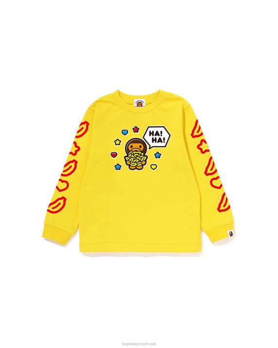 A Bathing Ape børn baby milo taleballon t-shirt #1 HH6J1482 gul