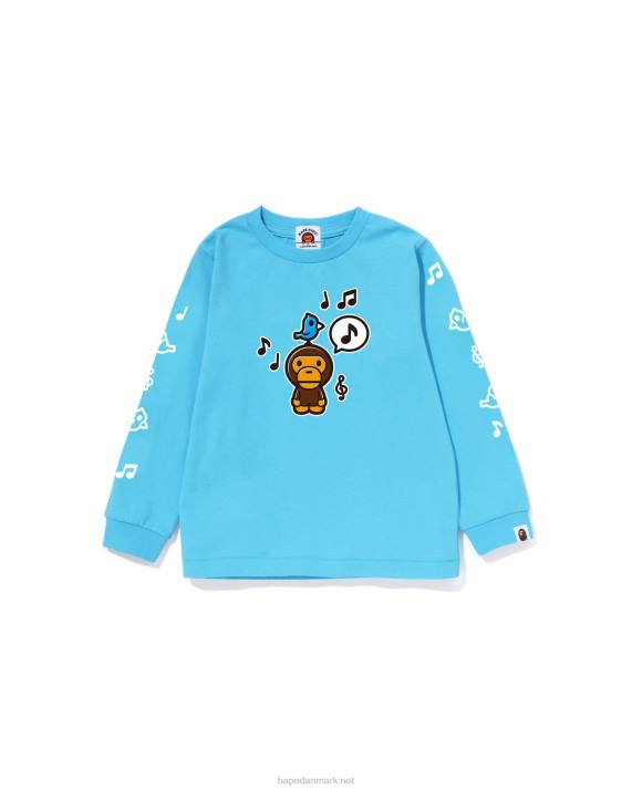 A Bathing Ape børn baby milo taleballon t-shirt #2 HH6J1483 blå