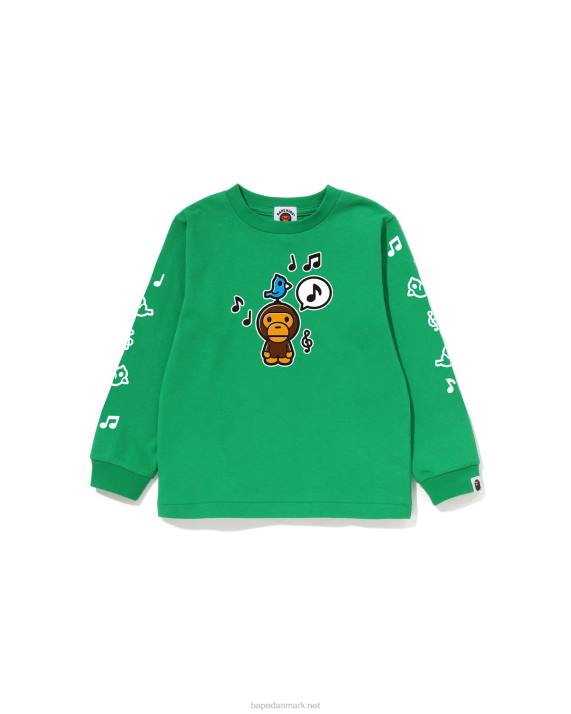 A Bathing Ape børn baby milo taleballon t-shirt #2 HH6J1484 mynte