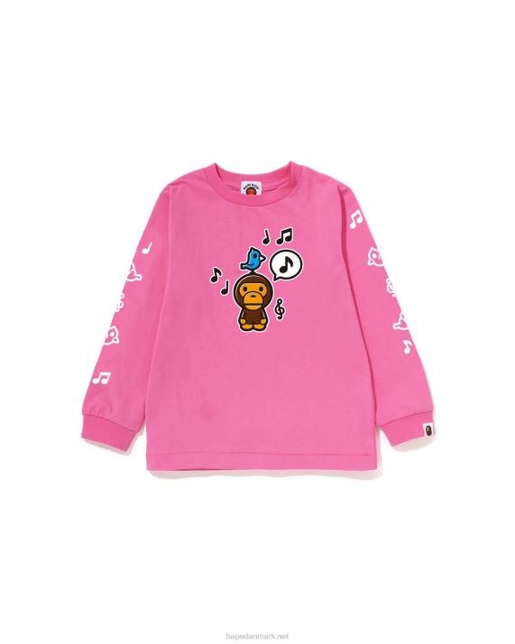 A Bathing Ape børn baby milo taleballon t-shirt #2 HH6J1485 lyserød