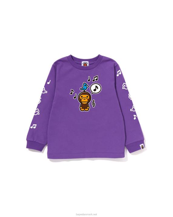 A Bathing Ape børn baby milo taleballon t-shirt #2 HH6J1486 lilla