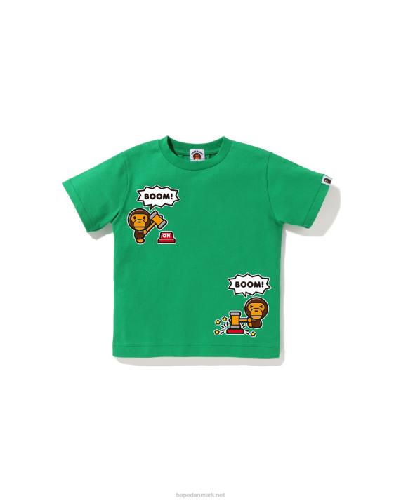 A Bathing Ape børn baby milo taleballon t-shirt #4 HH6J1562 smaragd