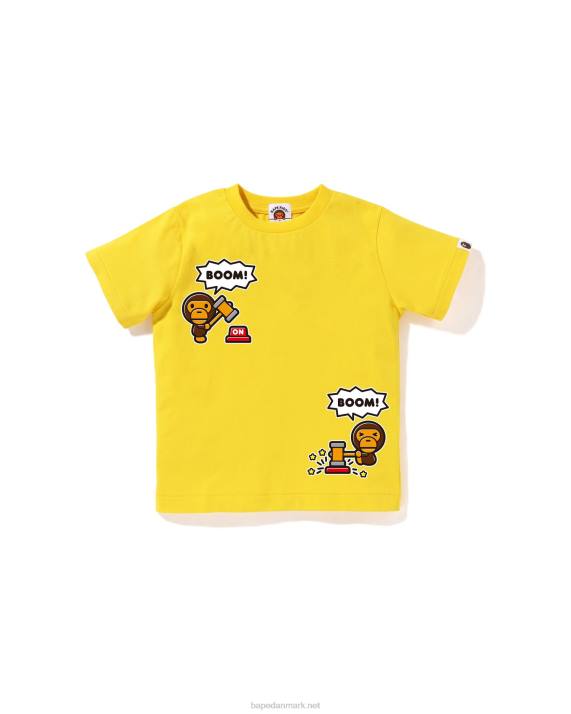 A Bathing Ape børn baby milo taleballon t-shirt #4 HH6J1563 gul