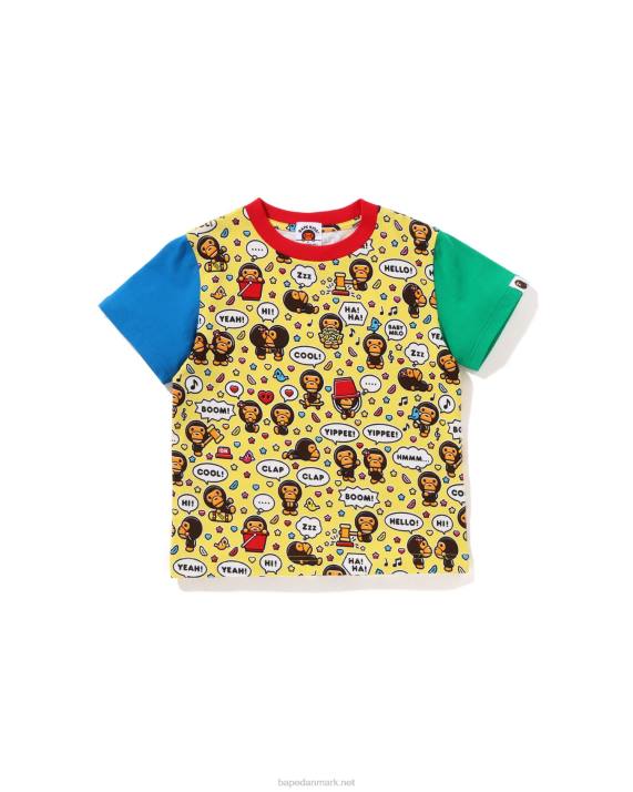 A Bathing Ape børn baby milo taleballon t-shirt HH6J1592 gul