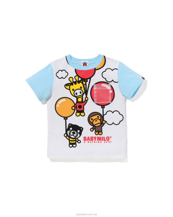 A Bathing Ape børn baby milo venner ballon t-shirt HH6J1300 lyseblå