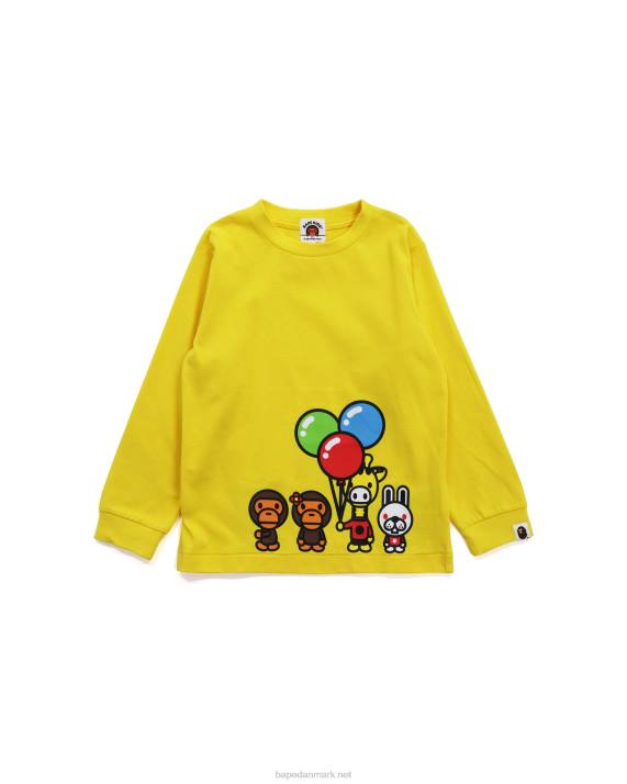 A Bathing Ape børn baby milo & venner t-shirt HH6J1777 gul