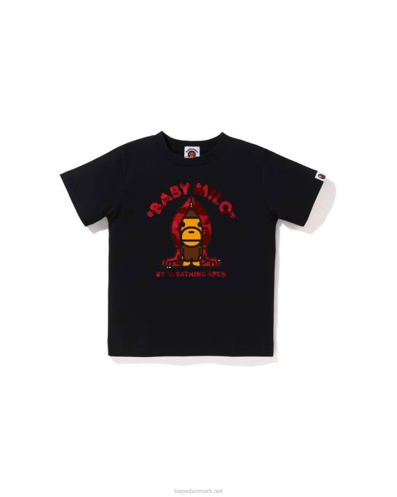 A Bathing Ape børn farve camo milo hættetrøje HH6J1430 sort