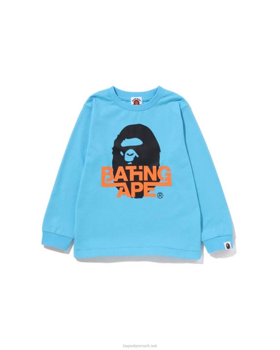 A Bathing Ape børn hoved t-shirt HH6J1510 Himmelblå