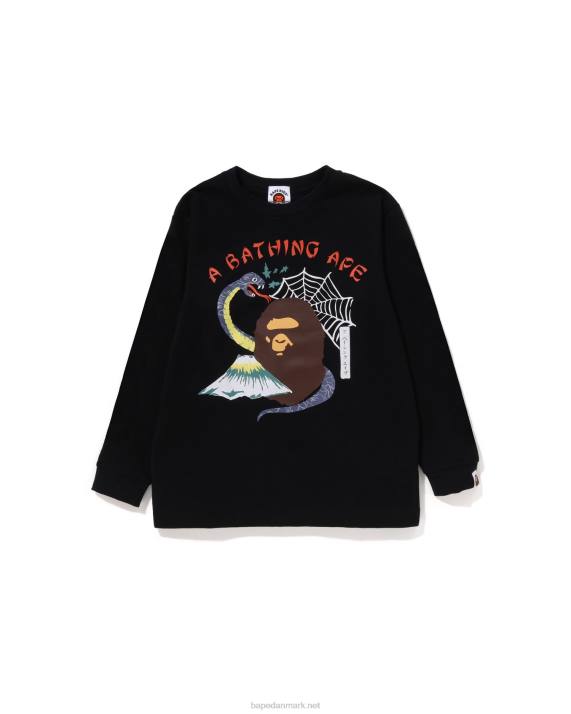 A Bathing Ape børn japan kultur souvenir t-shirt HH6J1369 sort