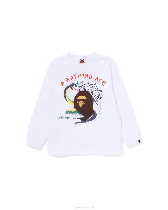 A Bathing Ape børn japan kultur souvenir t-shirt HH6J1370 hvid
