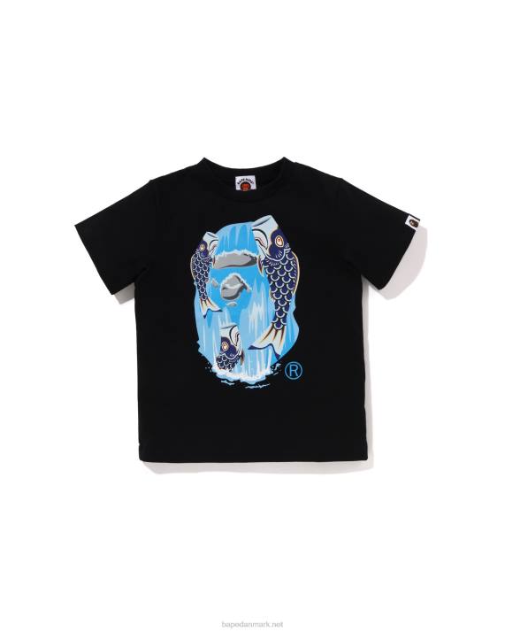A Bathing Ape børn koinobori vandfald hoved t-shirt HH6J1335 sort