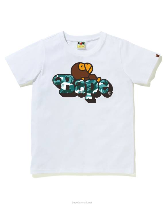 A Bathing Ape børn marmor camo milo på t-shirt HH6J1712 hvid