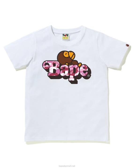 A Bathing Ape børn marmor camo milo på t-shirt HH6J1713 hvid