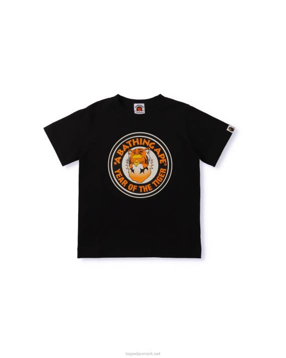A Bathing Ape børn år af tiger t-shirt HH6J1747 sort