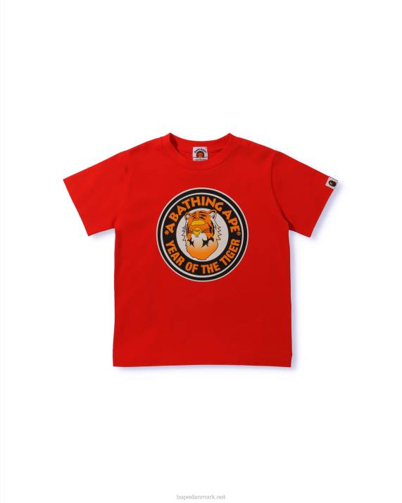 A Bathing Ape børn år af tiger t-shirt HH6J1748 knaldrød