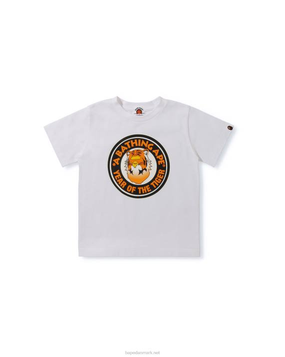 A Bathing Ape børn år af tiger t-shirt HH6J1749 hvid