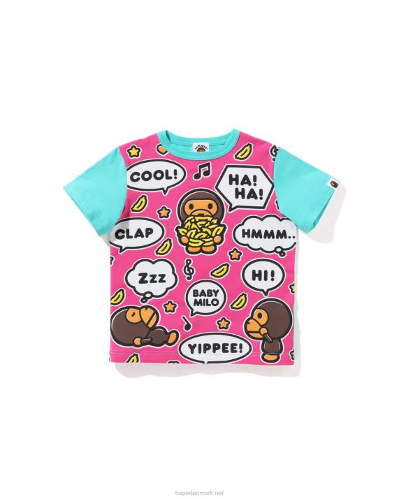 A Bathing Ape børn stor baby milo taleballon t-shirt HH6J1585 mynte