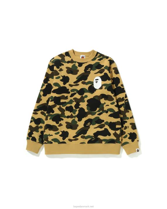 A Bathing Ape børn 1. camo hoved crewneck jr HH6J1667 gul