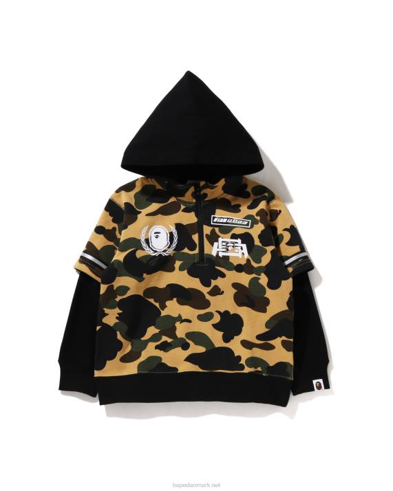 A Bathing Ape børn 1. camo racing hættetrøje med lag pullover HH6J1669 gul