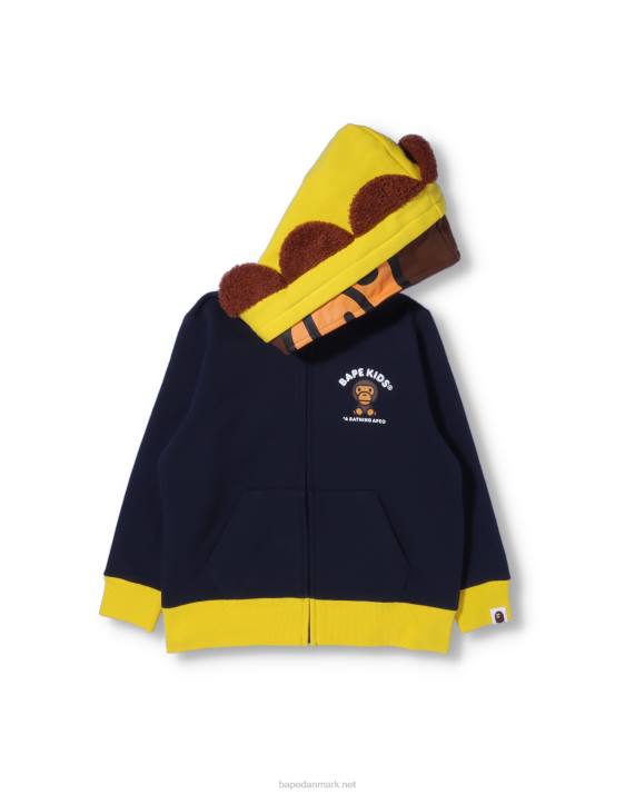 A Bathing Ape børn baby milo friends hættetrøje med lynlås HH6J1759 blå